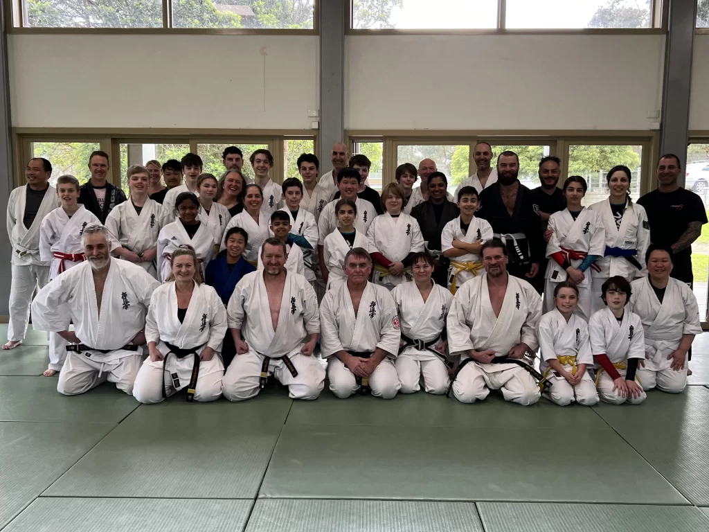 Group photo of Kyokushin Karate participants